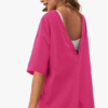Womens Tee Rompers One Piece Hot Shot Oversize Jumpsuit - Image 3