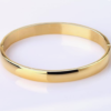 Womens Bangle 8MM Stainless Steel Bracelet Oval Polished Finish Cuff Bangle 6.7 - Image 2