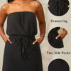 Swimsuit Cover Up Terry Cloth Strapless Dress with Pockets. - Image 3