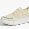 Platform Sneakers for Women Slip on Knit Chunky Shoes
