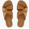 Women's Flat Sandals Open Toe Slip On Cross Strap Slides