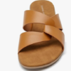 Women's Flat Sandals Open Toe Slip On Cross Strap Slides - Image 2